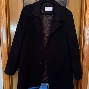 Calvin Klein Black Pea Coat Timeless Elegance